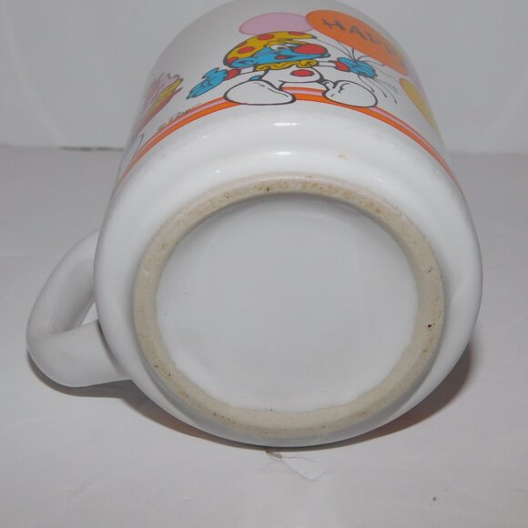 Vintage 80s The Smurfs Happy Birthday Coffee Tea Mug - Picture 5 of 6